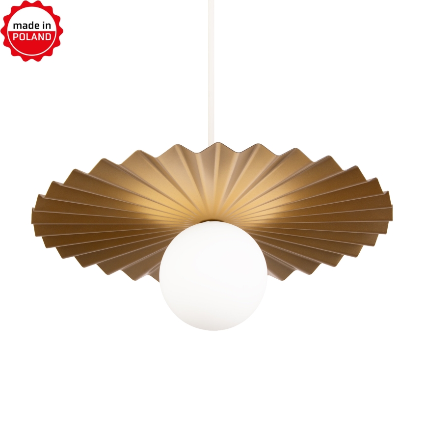 Kábeles csillár SUNPLISS 1xG9/10W/230V, átm. 40 cm, arany/krémszínű