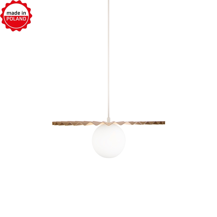 Kábeles csillár SUNPLISS 1xG9/10W/230V, átm. 40 cm, arany/krémszínű