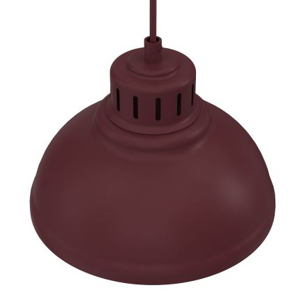 Kábeles csillár SVEN 4xE27/15W/230V bordó