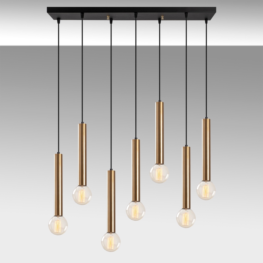 Kábeles csillár TEMPO 7xE27/40W/230V aranyszínű