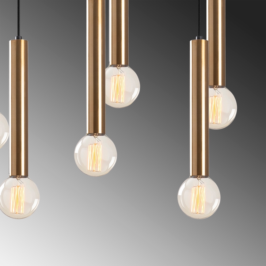 Kábeles csillár TEMPO 7xE27/40W/230V aranyszínű