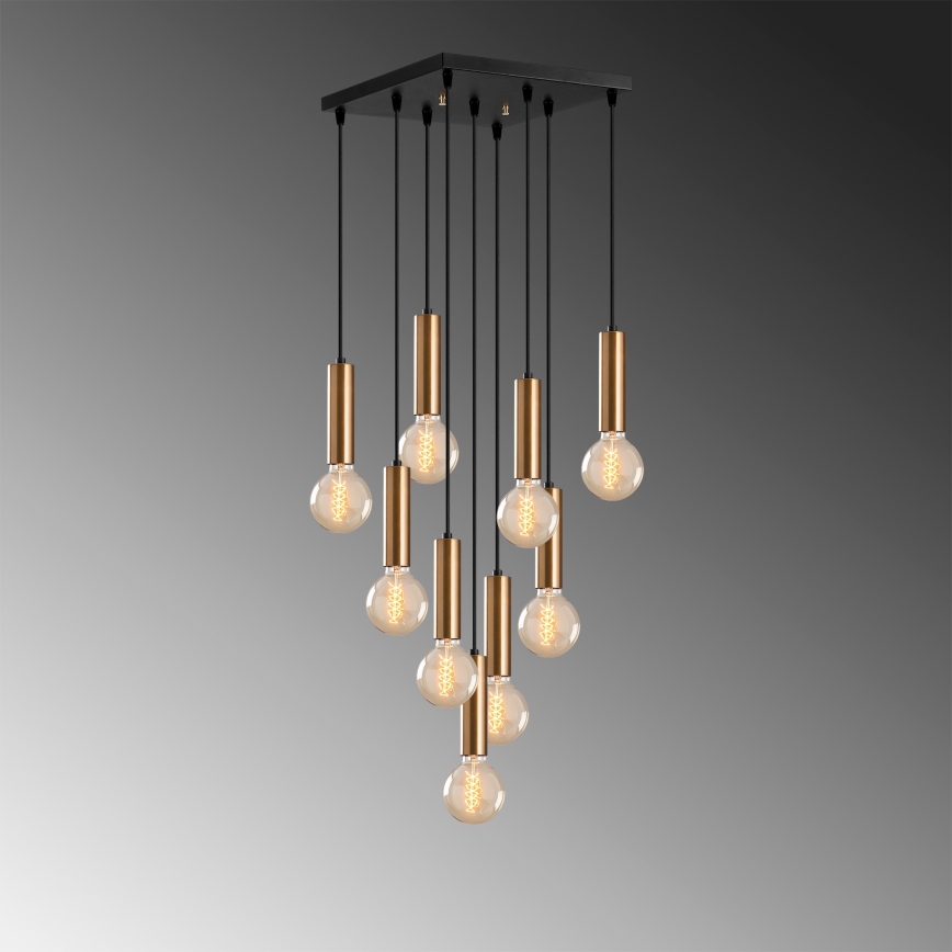 Kábeles csillár TEMPO 9xE27/40W/230V arany