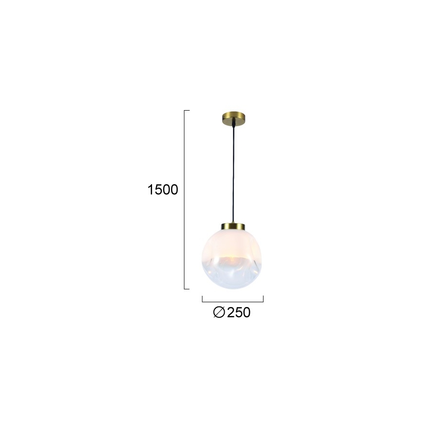 Kábeles csillár VANA 1xE27/40W/230V fehér/arany