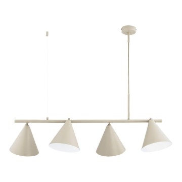 Kábeles csillár ZELTA 4xE27/15W/230V bézs