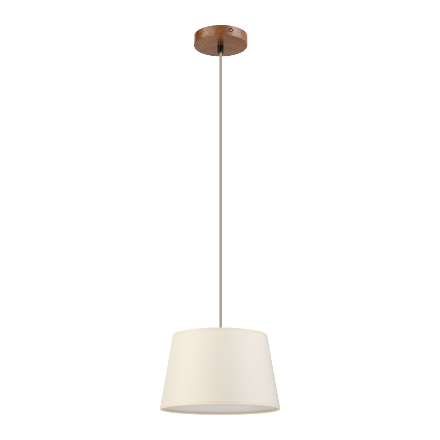 Kábeles függeszték AIDA 1xE27/15W/230V átm. 25 cm tölgy/krémszínű