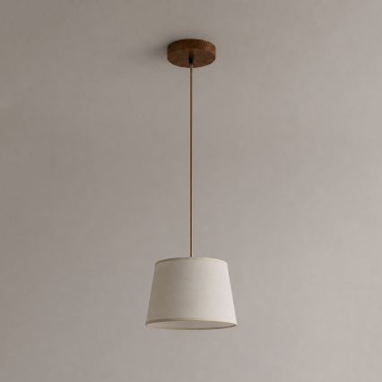 Kábeles függeszték AIDA 1xE27/15W/230V átm. 25 cm tölgy/krémszínű