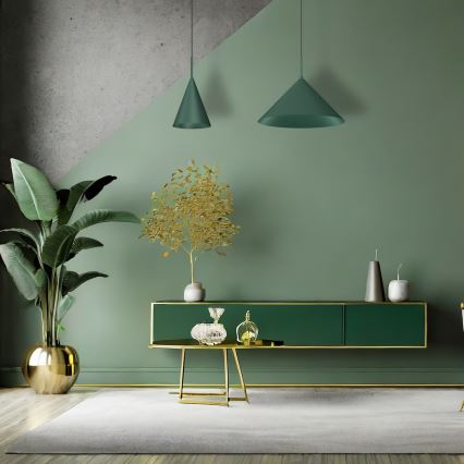 Kábeles függeszték CAPITAL 1xGX53/15W/230V átm. 17 cm zöld