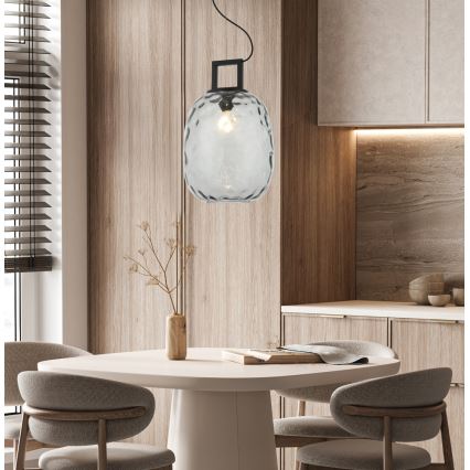 Kábeles függeszték LUCY 1xE27/40W/230V füstös fekete