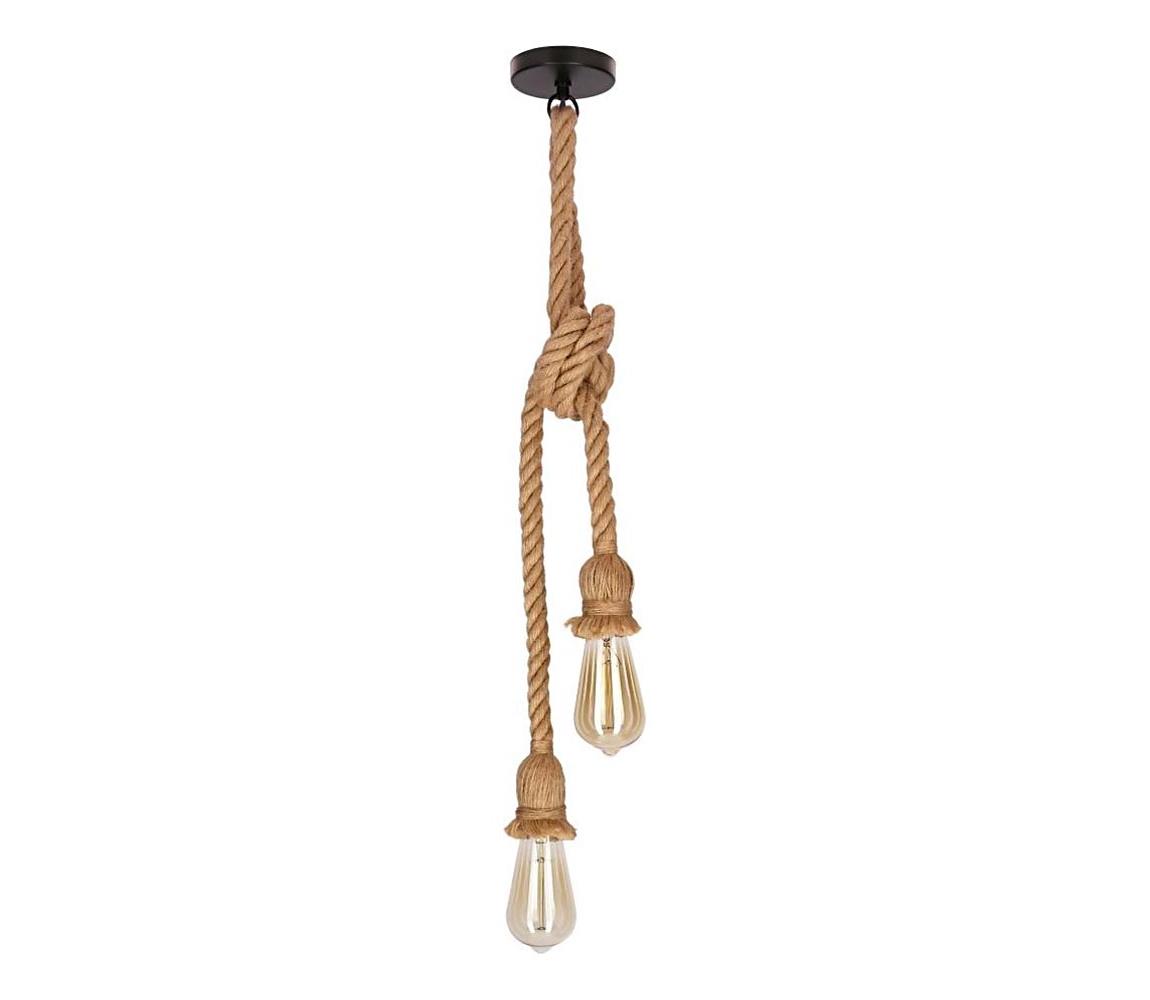 Kábeles függeszték VIDEA 2xE27/40W/230V barna 32