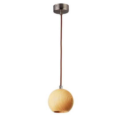 Kábeles függőlámpa 1xGU10/10W/230V Ø 11 cm tömör kőris