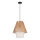 Kábeles függőlámpa AFRICA 1xE27/40W/230V átm. 40 cm barna/krémszínű