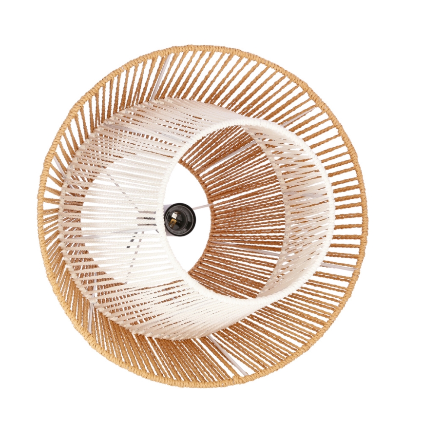 Kábeles függőlámpa AFRICA 1xE27/40W/230V átm. 40 cm barna/krémszínű
