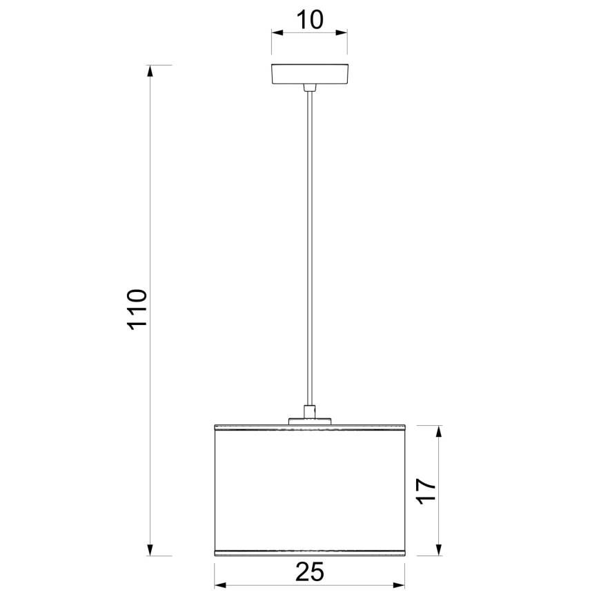 Kábeles függőlámpa ARDEN 1xE27/15W/230V, átmérő 25 cm, bézs