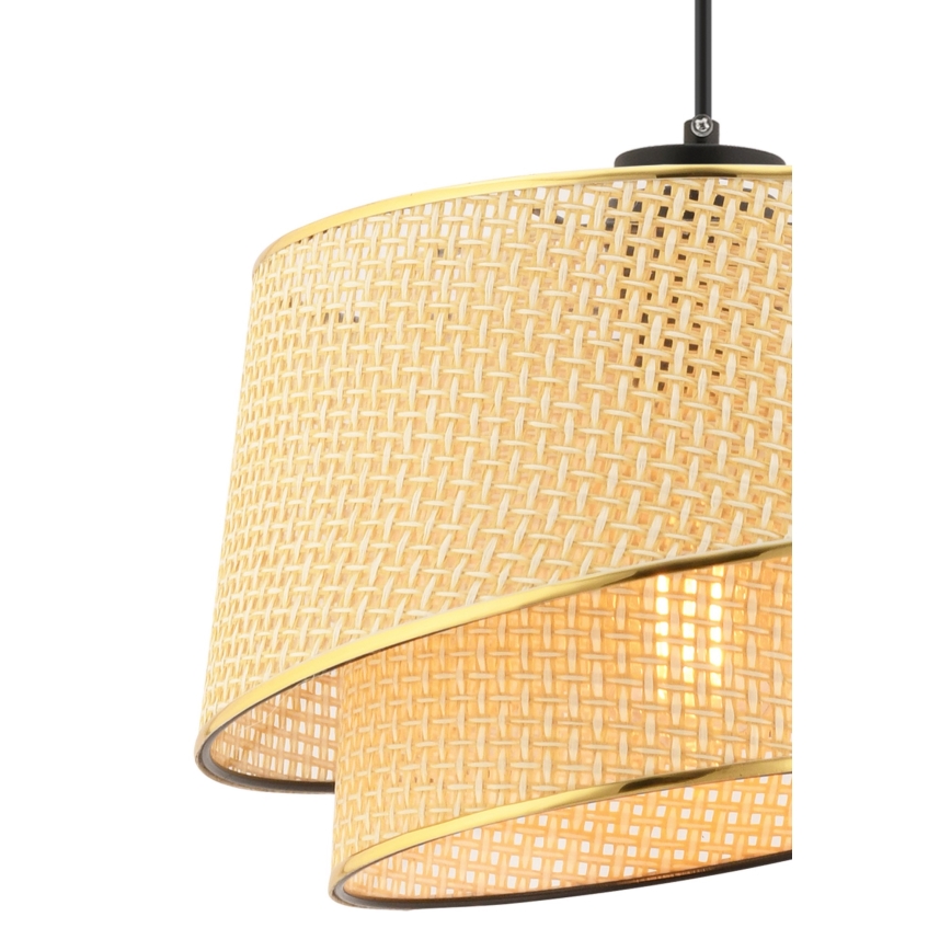 Kábeles függőlámpa BARETTE 1xE27/60W/230V barna/arany