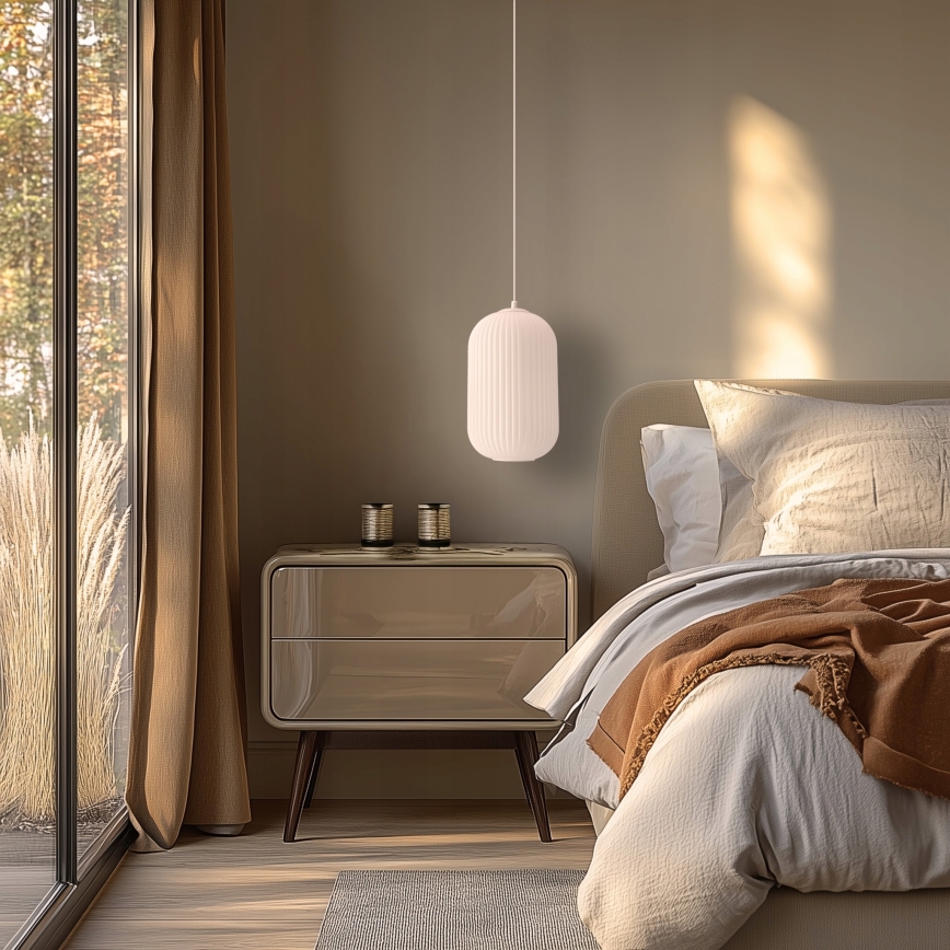 Kábeles függőlámpa CRESTO 1xE27/40W/230V fehér