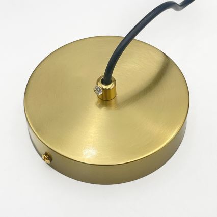 Kábeles függőlámpa CRISTAL 1xE14/15W/230V sárgaréz/füstös bézs