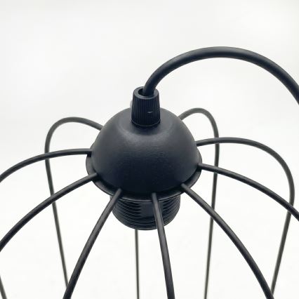 Kábeles függőlámpa DESTELLO 1xE27/15W/230V, átm. 21 cm, fekete