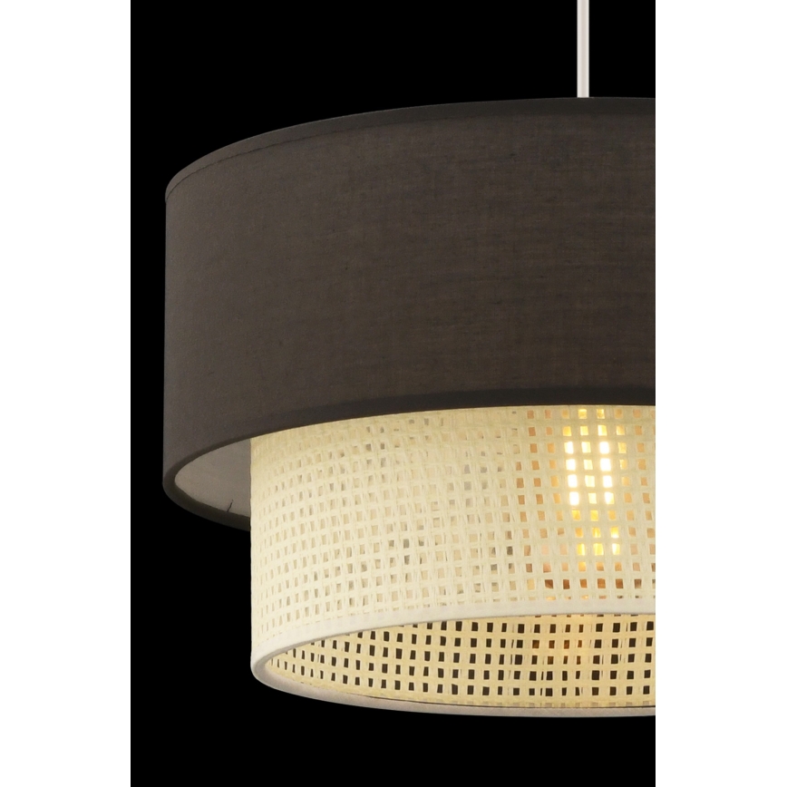 Kábeles függőlámpa ECHO 1xE27/60W/230V barna/krémszínű