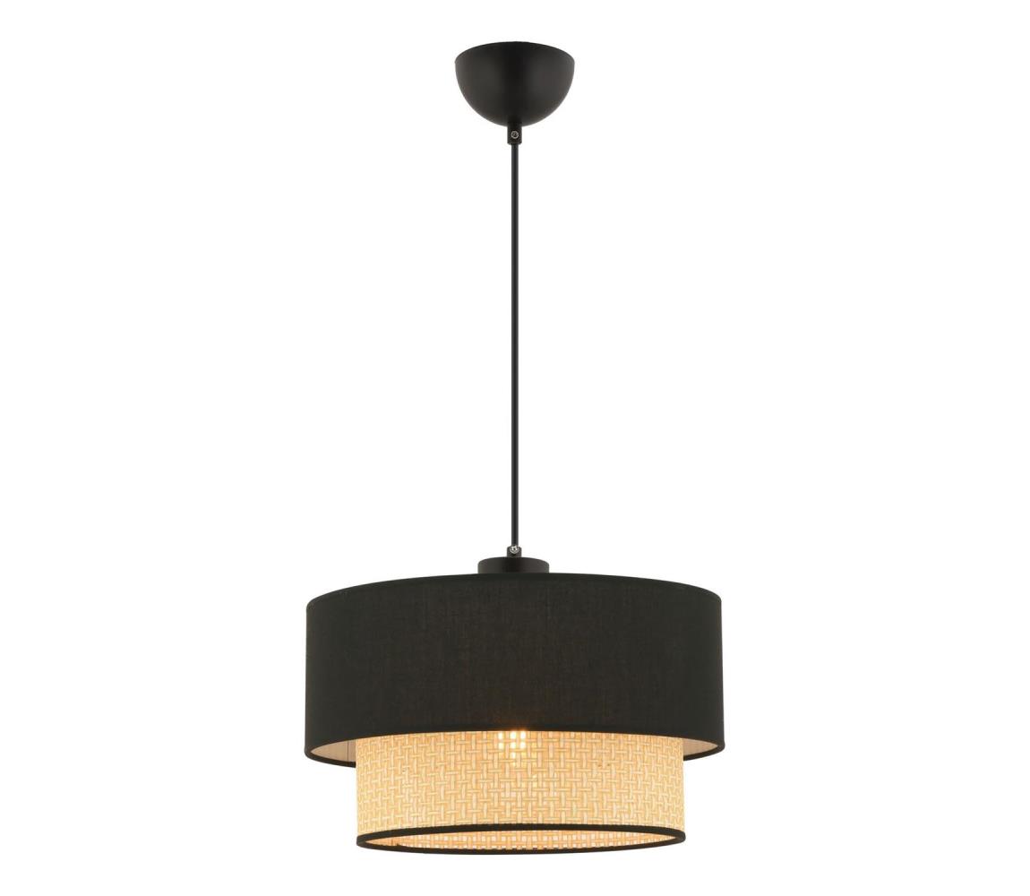 Kábeles függőlámpa ECHO 1xE27/60W/230V fekete/bézs 390FLH2511