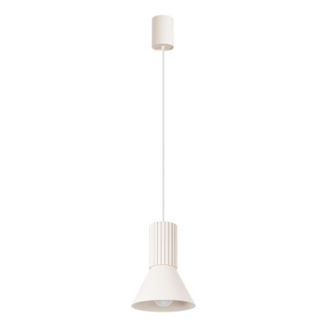 Kábeles függőlámpa ESTRIA 1xE14/10W/230V, átmérő 14 cm, krémszínű