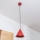 Kábeles függőlámpa ETNA II 1xE27/15W/230V, átm. 18,5 cm, piros