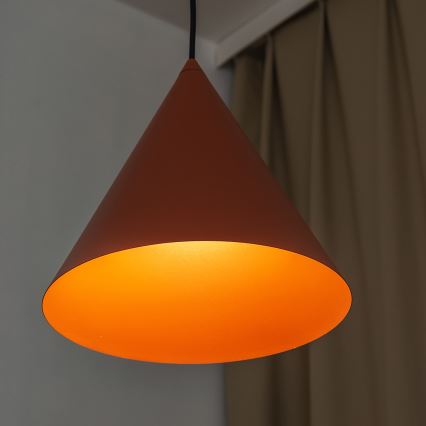 Kábeles függőlámpa ETNA II 1xE27/15W/230V, átmérő 25 cm, narancssárga