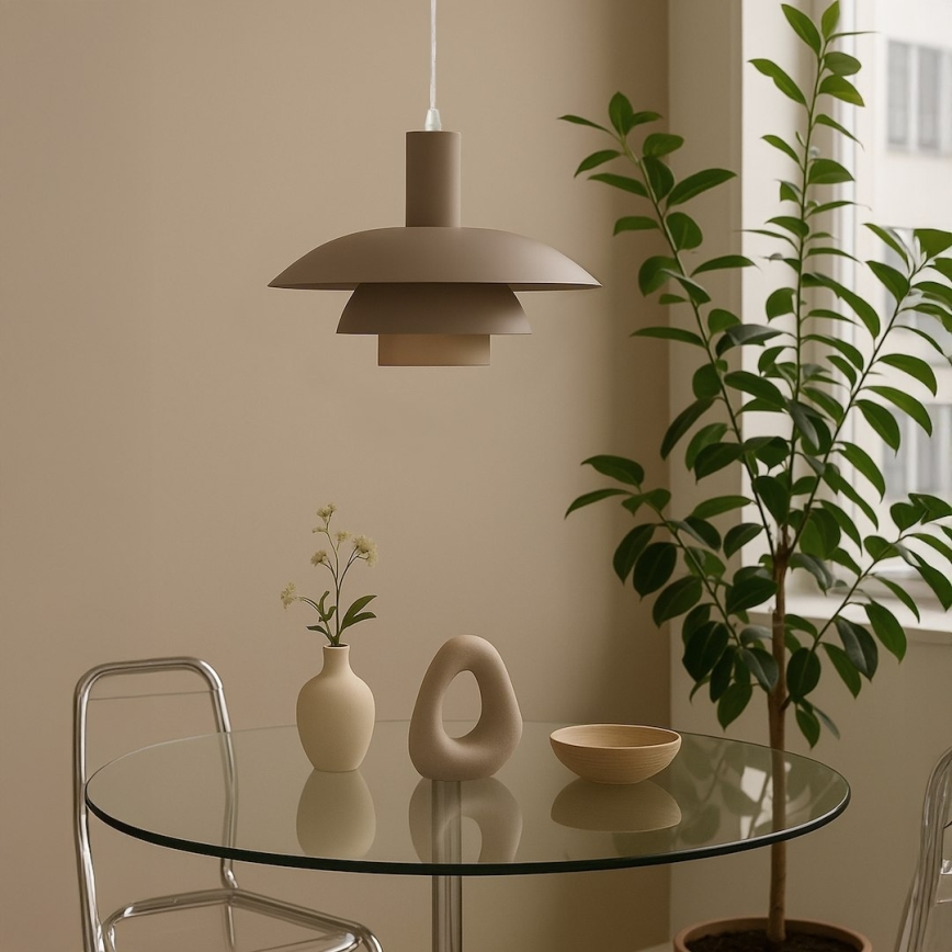 Kábeles függőlámpa FERRO 1xE27/15W/230V szürke