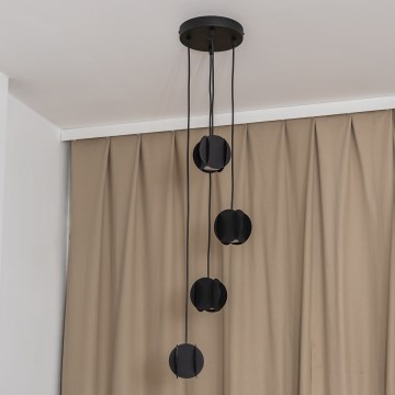 Kábeles függőlámpa GAMBIT 4xGU10/10W/230V fekete