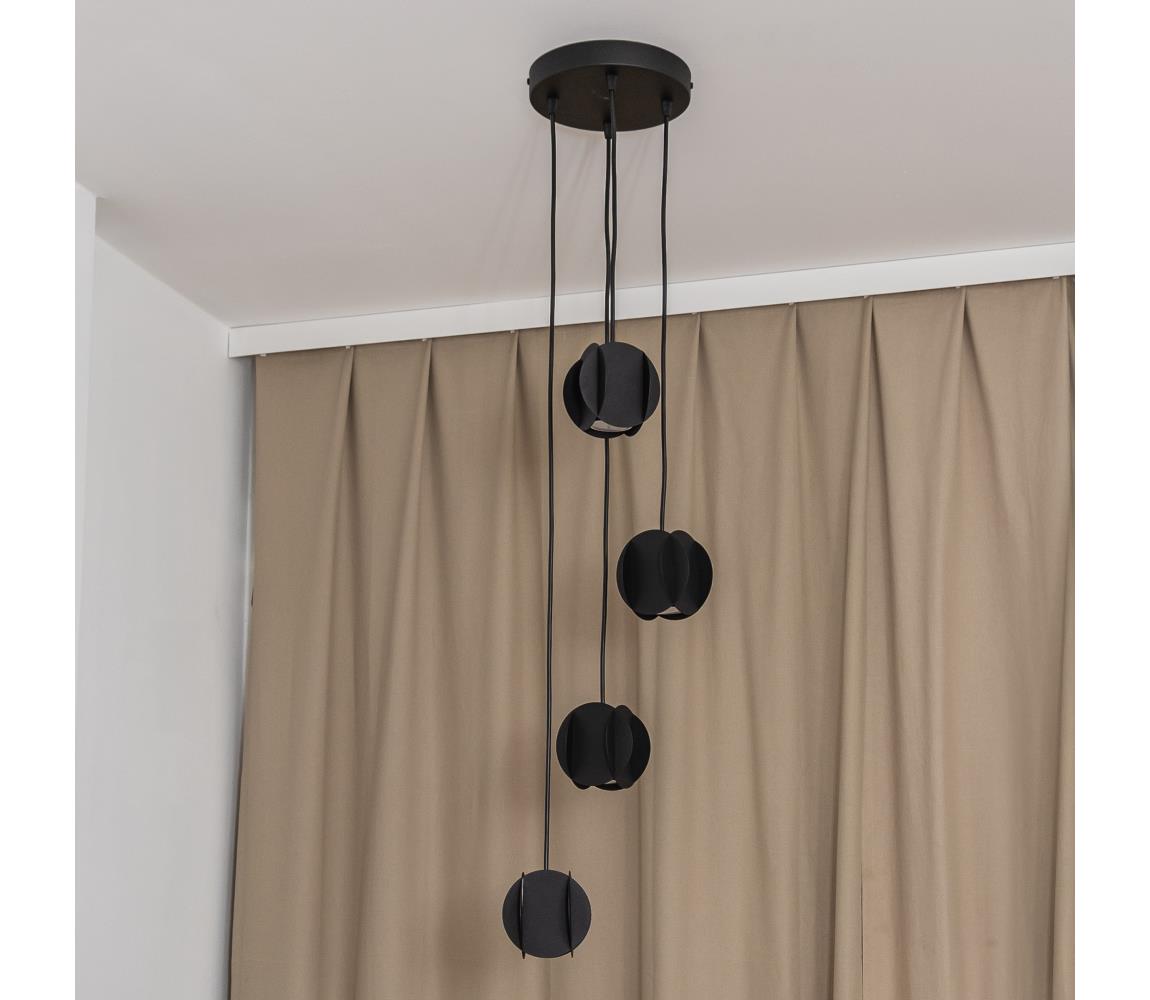 Kábeles függőlámpa GAMBIT 4xGU10/10W/230V fekete W