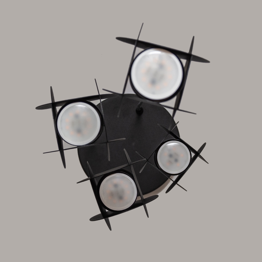 Kábeles függőlámpa GAMBIT 4xGU10/10W/230V fekete