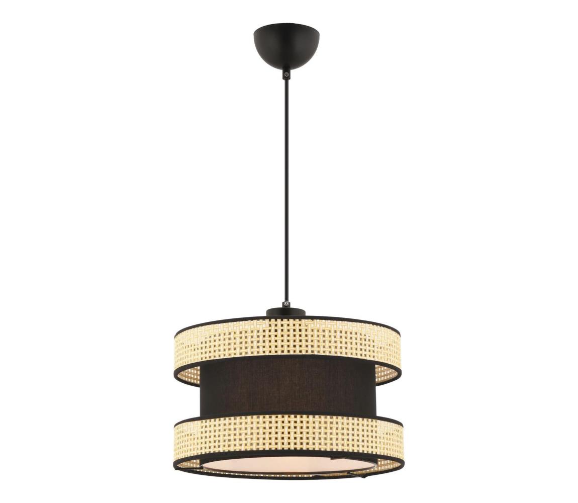 Kábeles függőlámpa HALO 1xE27/60W/230V fekete/bézs 390FLH2460