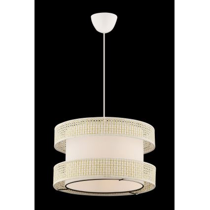 Kábeles függőlámpa HALO 1xE27/60W/230V krémszínű