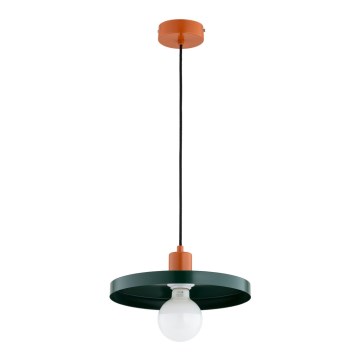 Kábeles függőlámpa LITO 1xE27/15W/230V zöld/réz