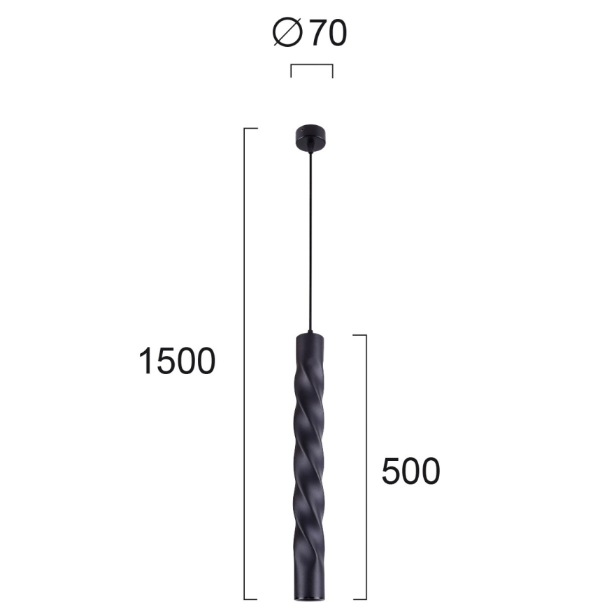 Kábeles függőlámpa MARLEY 1xGU10/30W/230V fekete