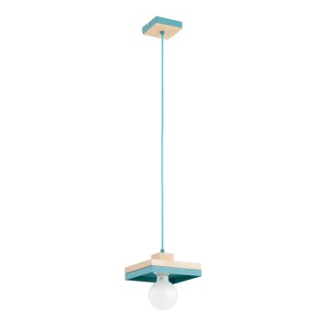 Kábeles függőlámpa MIKO 1xE27/15W/230V menta/bézs