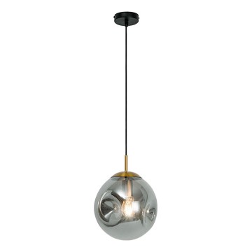Kábeles függőlámpa OSCAR 1xE27/40W/230V füstös fekete