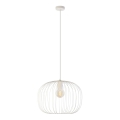 Kábeles függőlámpa OVELLA 1xE27/15W/230V, átm. 46 cm, krémszínű