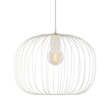 Kábeles függőlámpa OVELLA 1xE27/15W/230V, átm. 46 cm, krémszínű