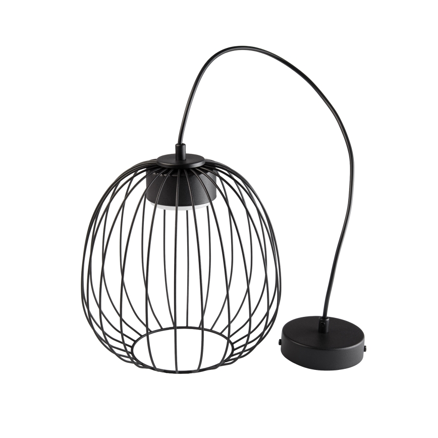 Kábeles függőlámpa OVELLA 1xGX53/10W/230V Ø 25 cm fekete