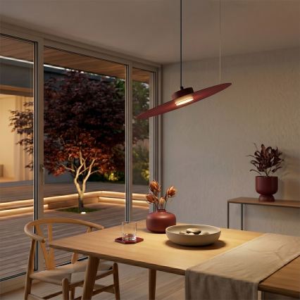 Kábeles függőlámpa PIATTO 1xGX53/15W/230V átm. 45 cm bordó