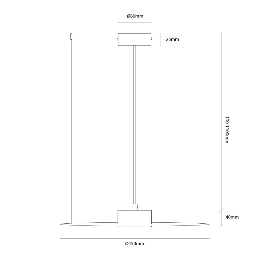 Kábeles függőlámpa PIATTO 1xGX53/15W/230V átm. 45 cm bordó