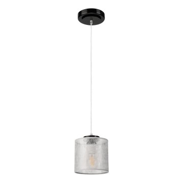 Kábeles függőlámpa ROSA 1xE27/60W/230V fekete/szürke