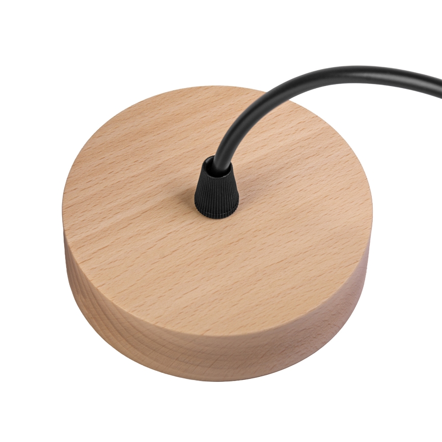 Kábeles függőlámpa WOODNEST 1xE27/15W/230V fenyő/füstös fekete