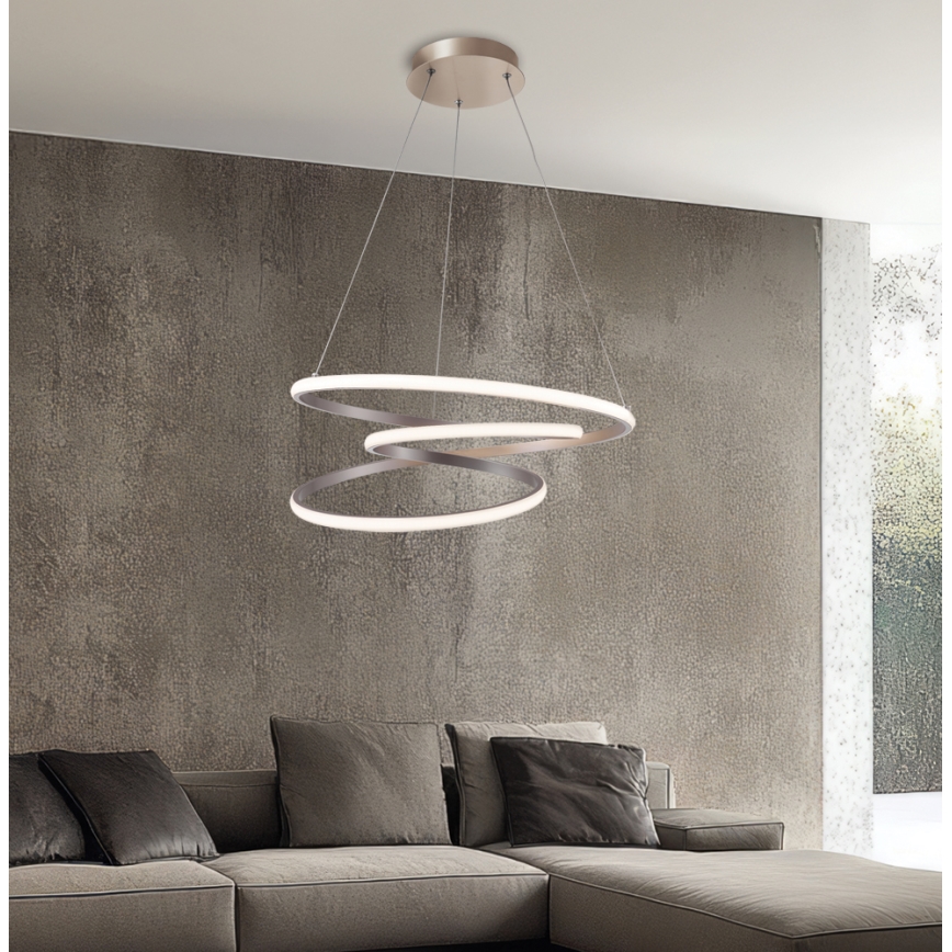 Kábeles LED csillár CORT LED/40W/230V, ezüstszínű