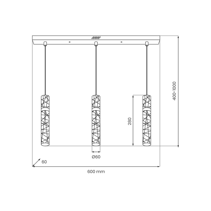 Kábeles LED csillár LAGOS LED/24W/230V aranyszínű
