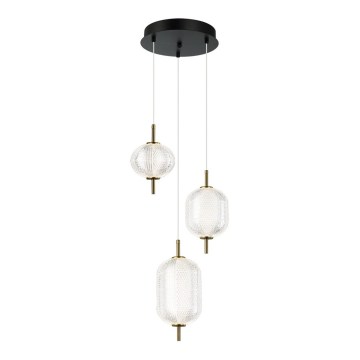 Kábeles LED csillár PELLUCID LED/20W/230V bronz/fekete