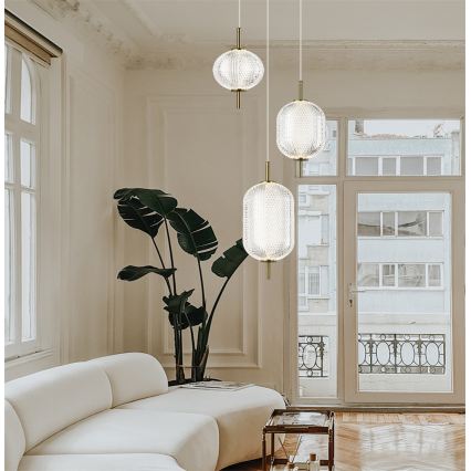 Kábeles LED csillár PELLUCID LED/20W/230V bronz/fekete