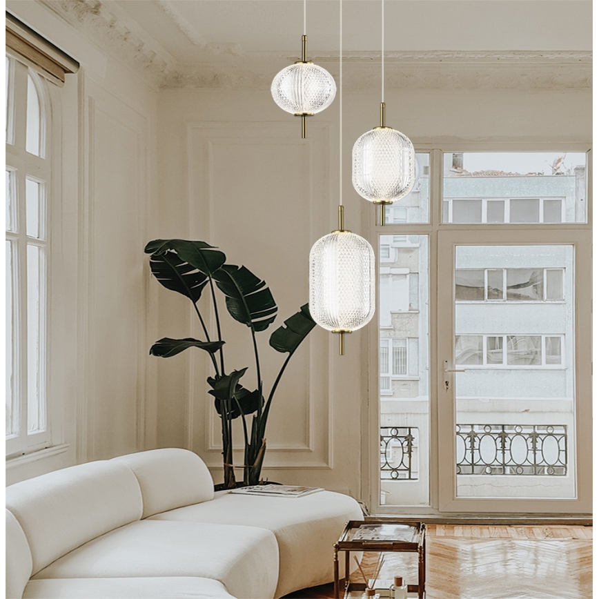 Kábeles LED csillár PELLUCID LED/20W/230V bronz/fekete