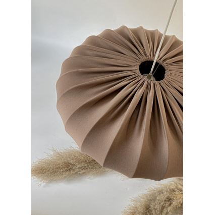 Kábellel függesztett csillár CAFEE 1xE27/40W/230V Ø 52 cm barna