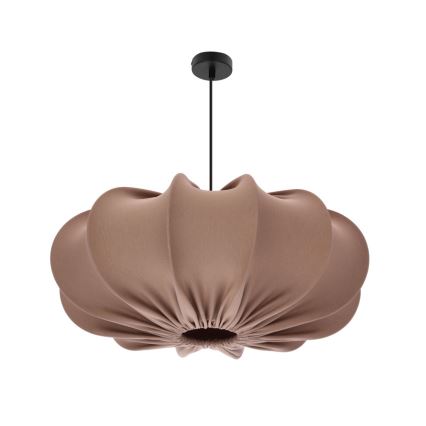 Kábellel függesztett csillár CAFEE 1xE27/40W/230V Ø 52 cm barna